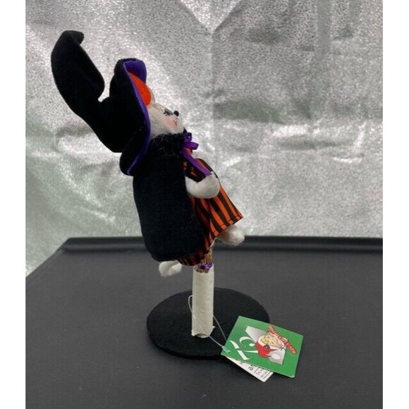 Annalee Halloween 2008 Flying Witch Mouse with Bat and Moon 6” 75th Anniversary - Picture 5 of 10